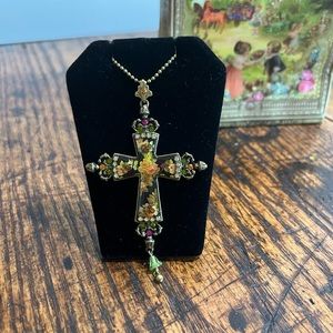 Michael Negrin Floral Cross Necklace